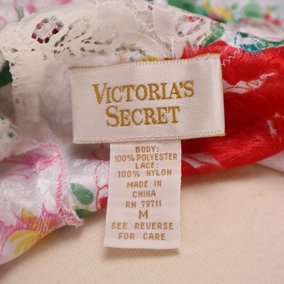 Vintage Victoria's Secret NWOT Lace Pearl Long Floral Tropical Nightgown Dress M - Picture 13 of 13